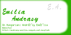emilia andrasy business card